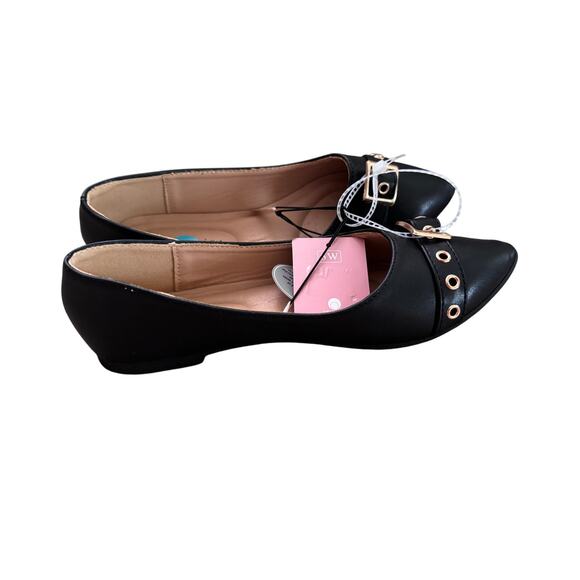 Free Reign Black Chic Ballet Flats NWT Extra Cushion Size 6 - Picture 4 of 4